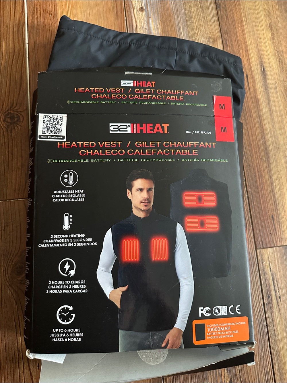 32 Degrees Heated Vest in Black MED NWT